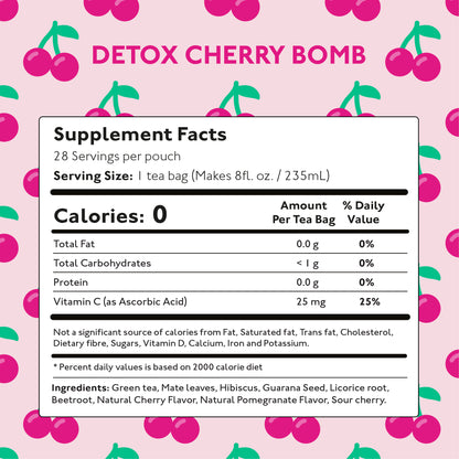 Detox Cherry Bomb Supplement Facts